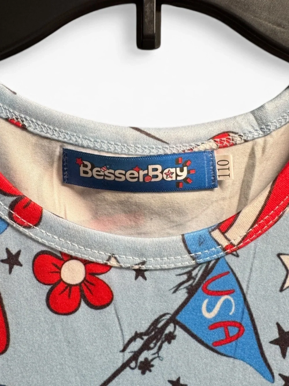 NWOT BesserBay Girls USA Patriotic Dress 4T 4th July American Flag